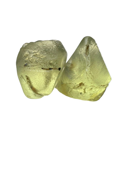 Lime green chrysoberyls 5.55 cts / 2 pcs