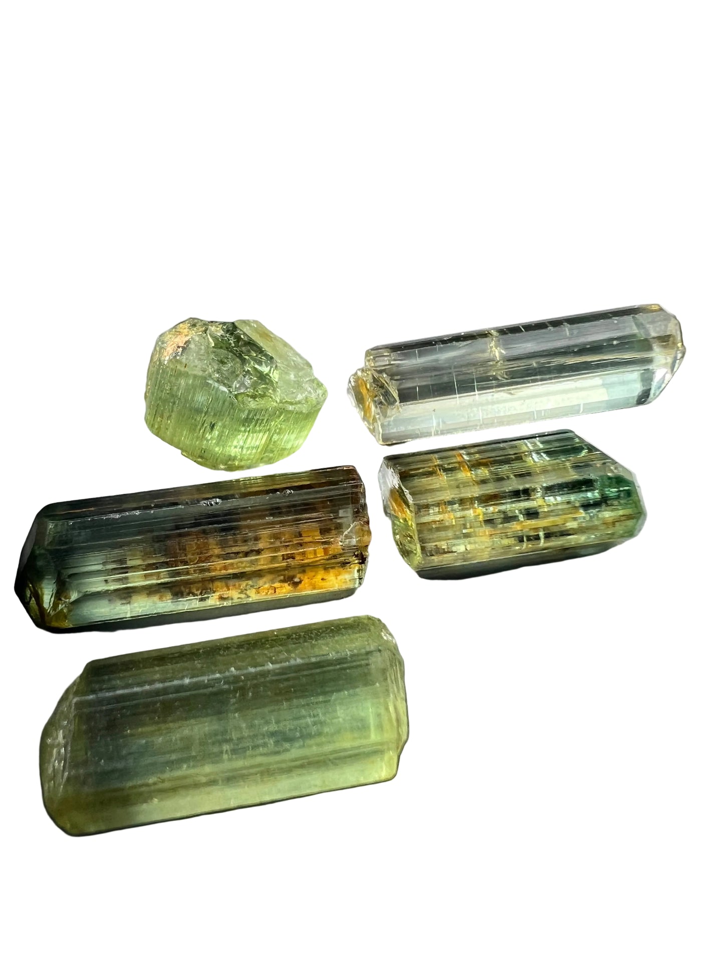Light green tourmalines 63.6 cts