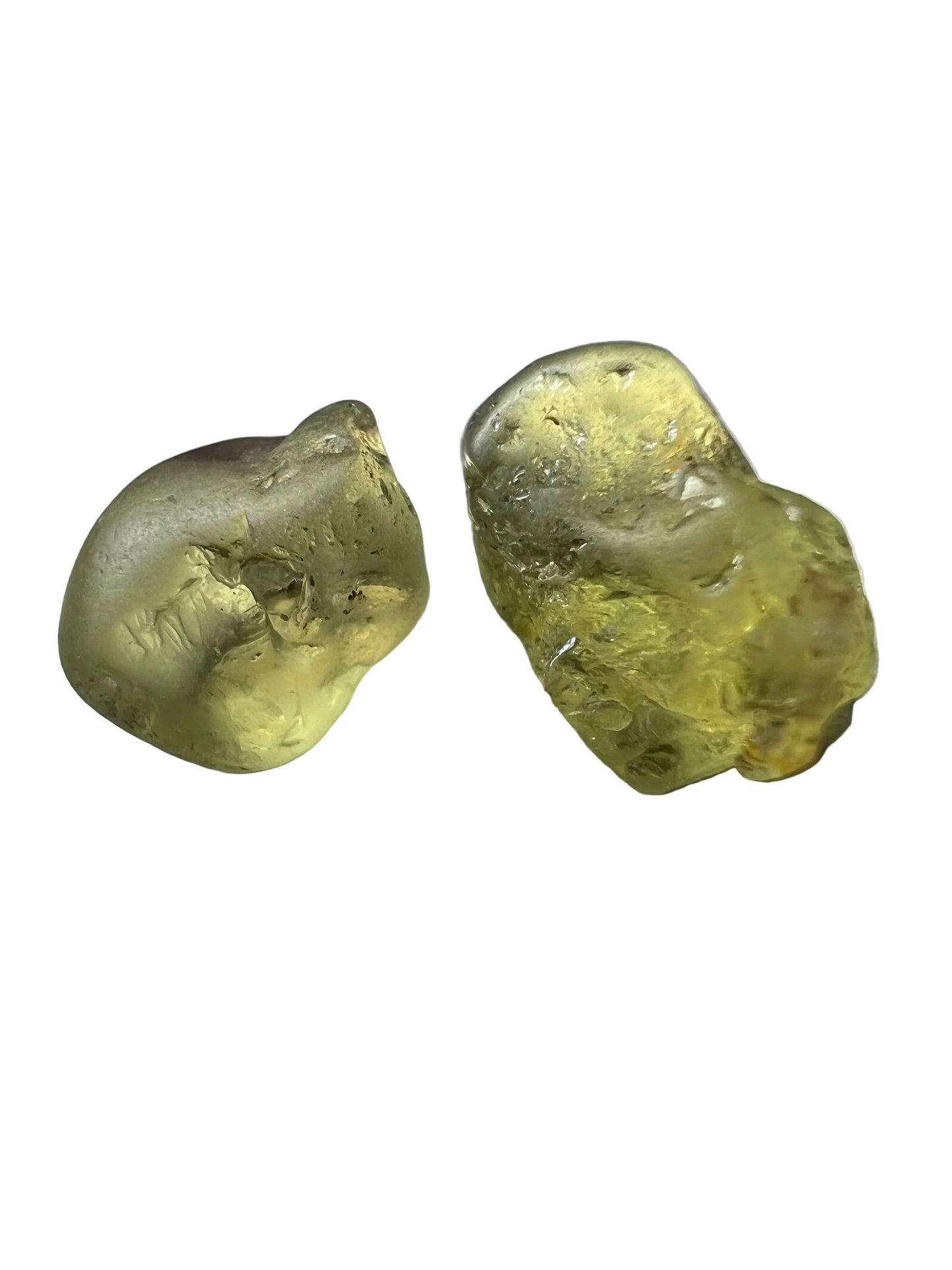 Lime green chrysoberyls 5.2 cts / 2 pcs