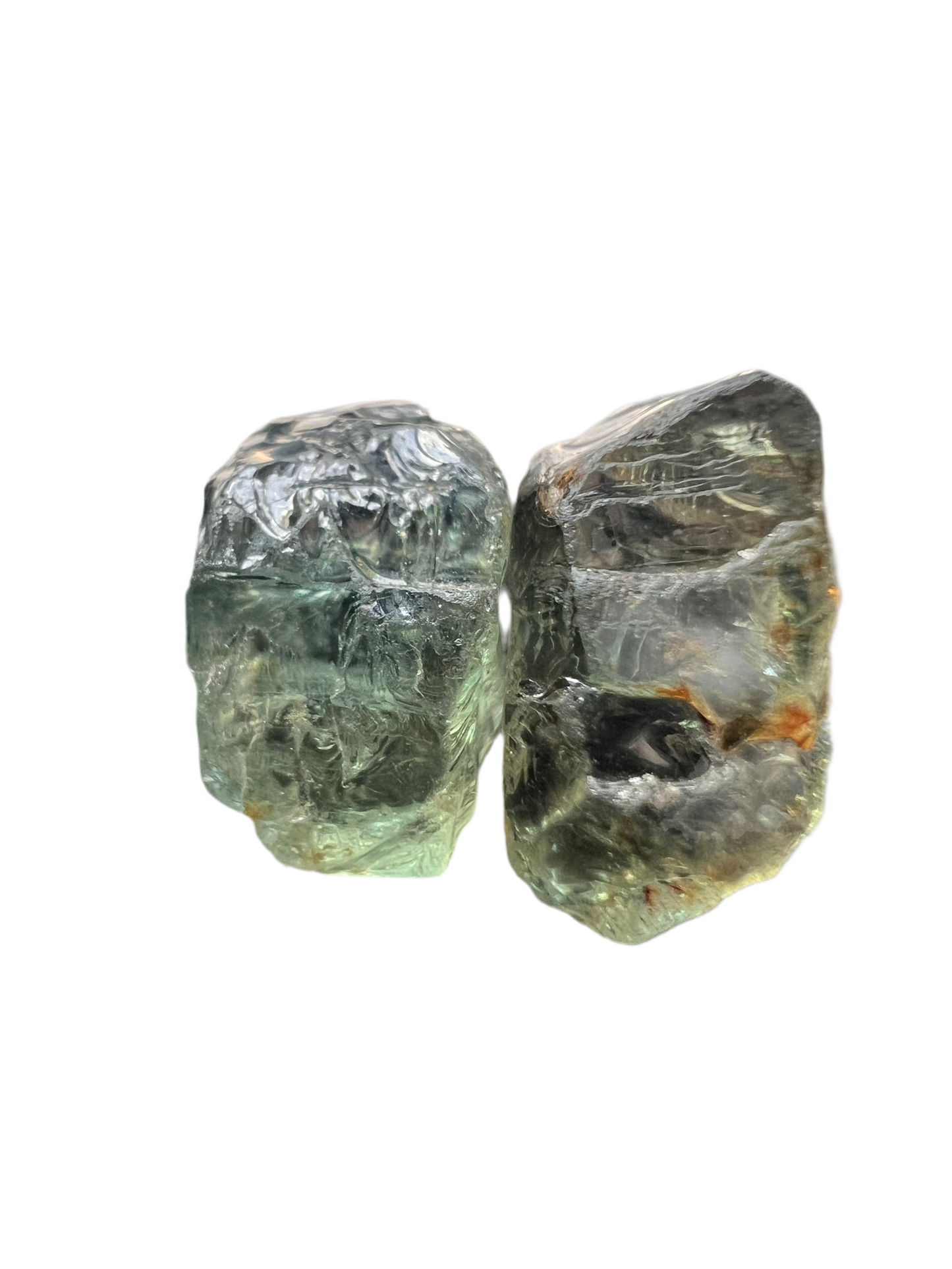 Green sapphires NH 4.90 cts / 2 pcs