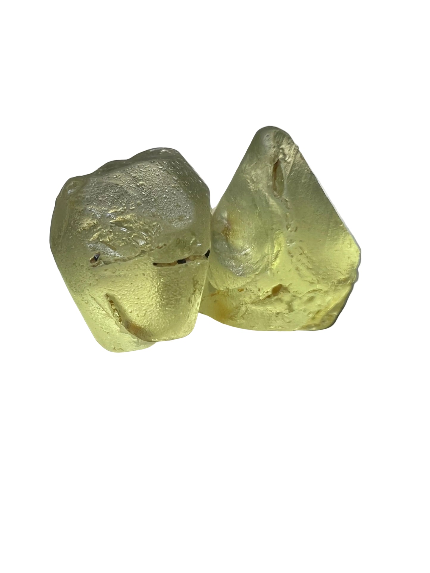 Lime green chrysoberyls 5.55 cts / 2 pcs