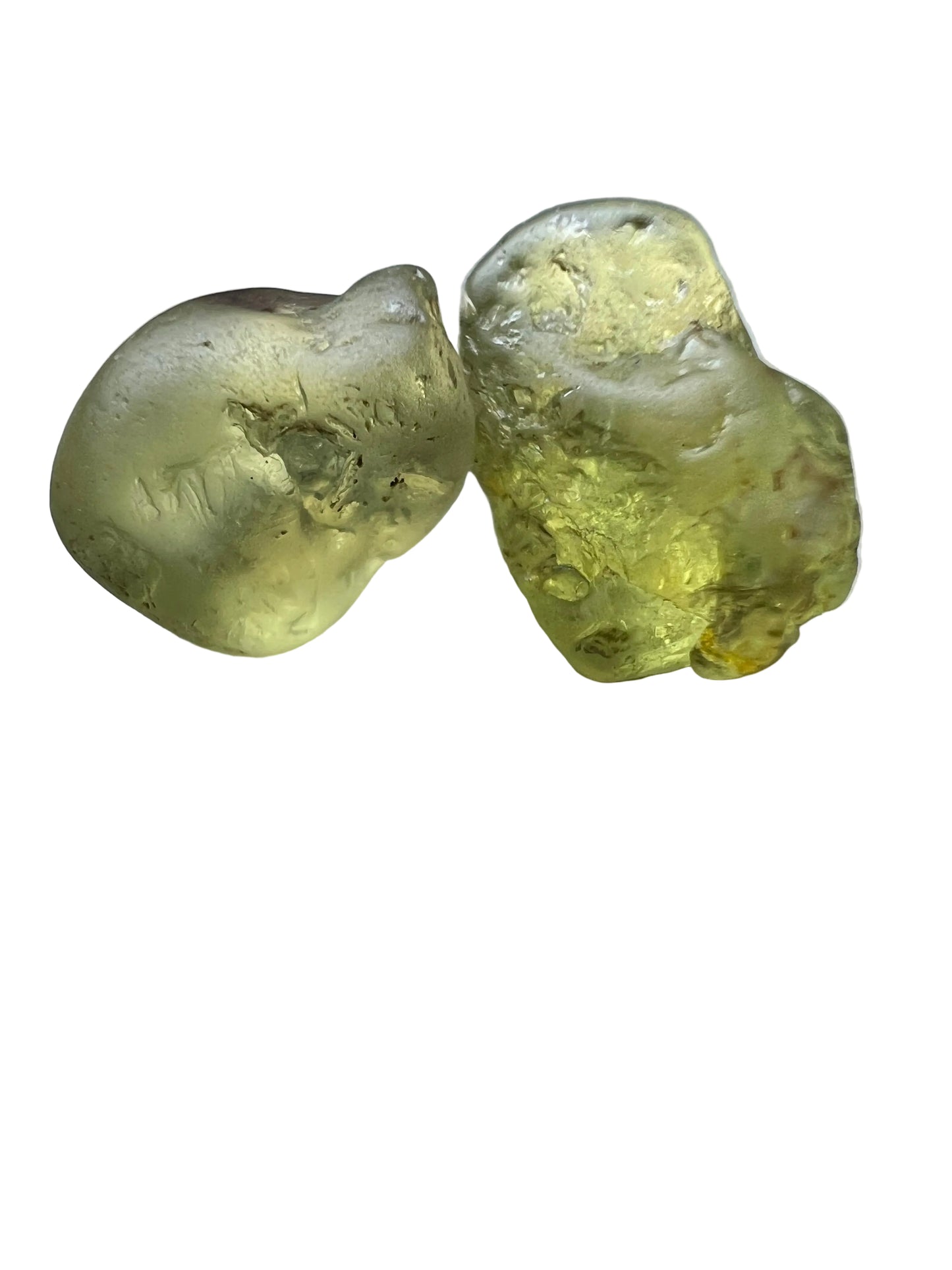 Lime green chrysoberyls 5.2 cts / 2 pcs