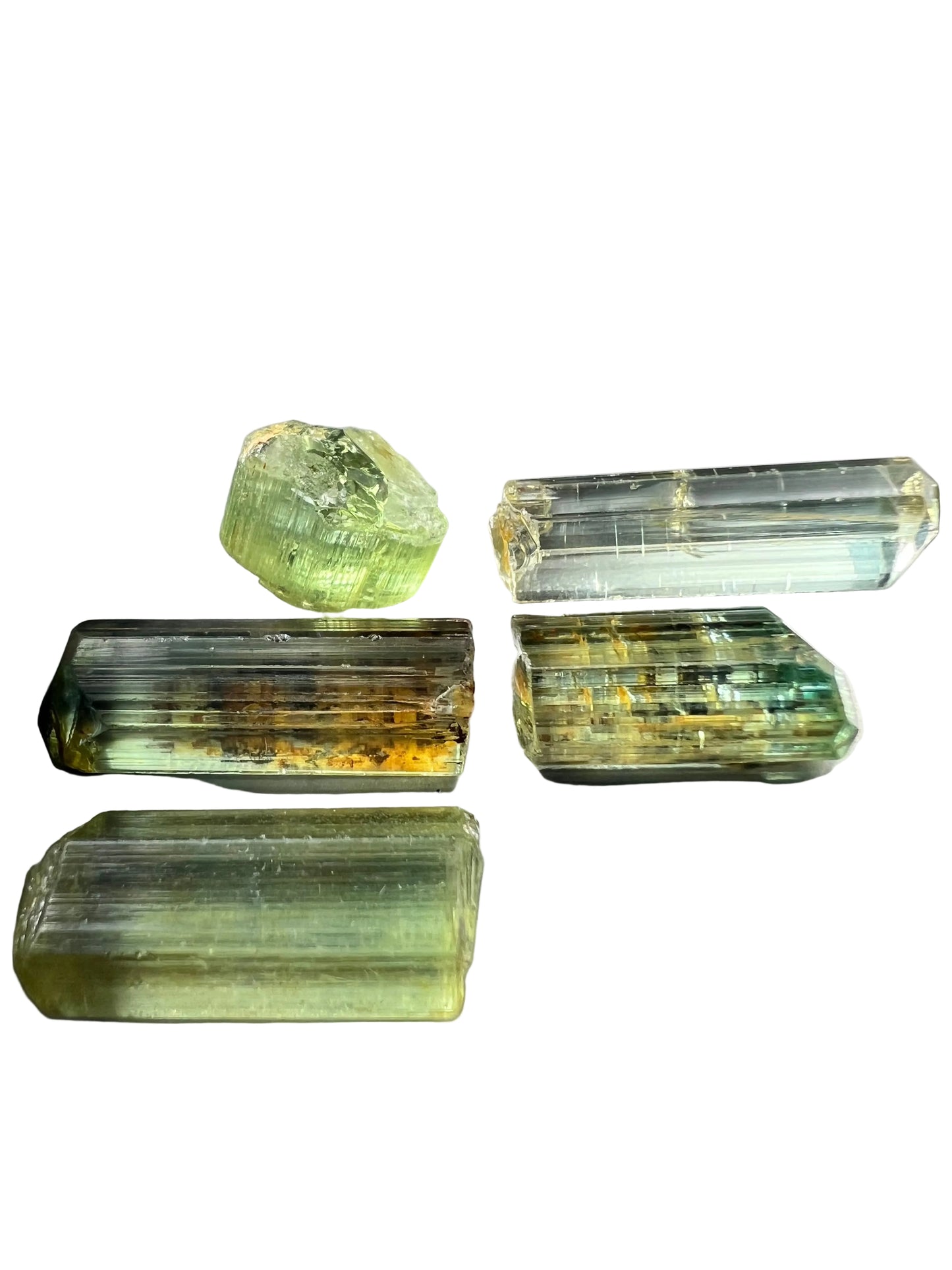 Light green tourmalines 63.6 cts