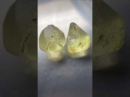 Lime green chrysoberyls 5.55 cts / 2 pcs